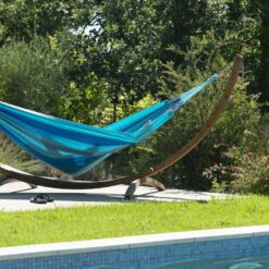 LA SIESTA Hängematte 'Modesta', Lagoon -Günstiges Gartenambiente Geschäft 3940200333 Doppel Haengematte Modesta Lagoon Bio Baumwolle 2 106099