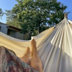 LA SIESTA Hängematte 'Modesta', Latte -Günstiges Gartenambiente Geschäft 3940200335 Doppel Haengematte Modesta Latte Bio Baumwolle 3 106107