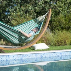 LA SIESTA Hängematte 'Modesta', Agave, Doppel - L 350 X B 160 Cm -Günstiges Gartenambiente Geschäft 3940200338 Doppel Haengematte Modesta Agave Bio Baumwolle 4 106115