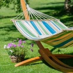 Single Stabhängematte & Gestell, Green Bay -Günstiges Gartenambiente Geschäft 3940200346 Single Stabhaengematte Gestell Green Bay Larch Stand FSC 3 106139