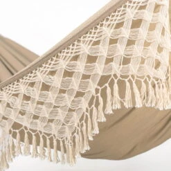 LA SIESTA Kingsize Hängematte 'Bossanova', Muscade -Günstiges Gartenambiente Geschäft 3940200350 Kingsize Haengematte Bossanova Muscade Bio Baumwolle 4 106164