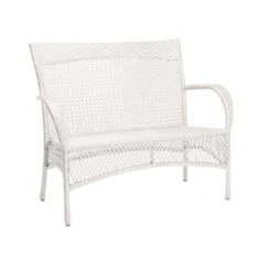 Best Korbbank Madelene 2-Sitzer, Cremeweiß