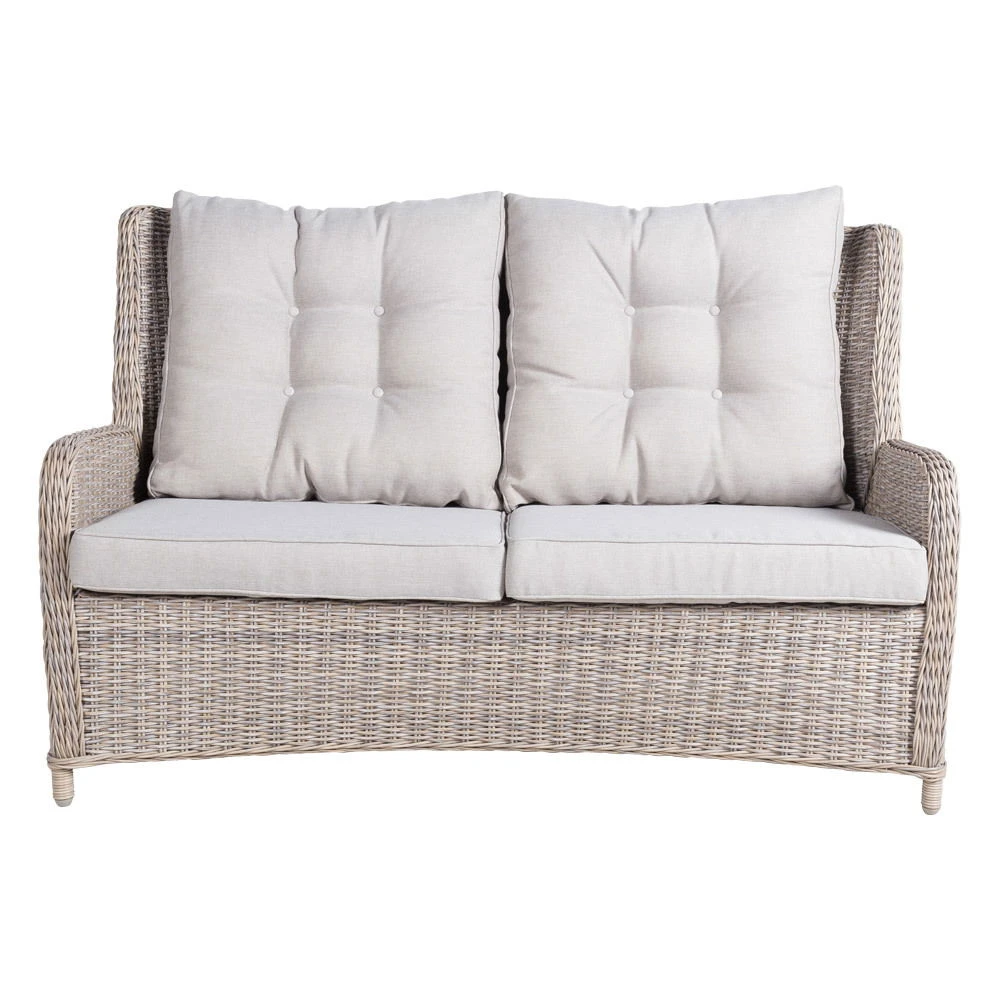 Kölle Geflechtbank 'Heidelberg' 2,5 Sitzer, Inkl. Auflage Stone Grey 2 Kölle Geflechtbank 'Heidelberg' 2,5 Sitzer, Inkl. Auflage Stone Grey – Bild 2