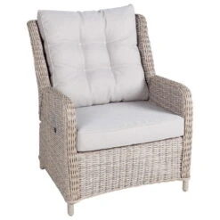 Kölle Geflecht-Sessel Jumbo Inkl. Hocker, Mit Auflage