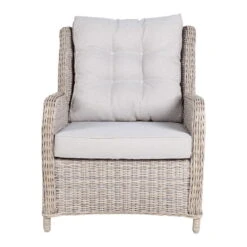 Kölle Geflecht-Sessel Jumbo Inkl. Hocker, Mit Auflage -Günstiges Gartenambiente Geschäft 3950100895 Geflechtsessel Jumbo Koelle inkl Hocker rattanbraun inkl Auflage 47963