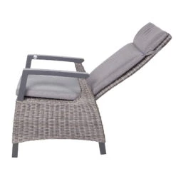 Kölle Sessel 'Bremen', Verstellbare Rückenlehne, Alu, Kunstrattan, 109 X 72 Cm -Günstiges Gartenambiente Geschäft 3950100979 Geflechtsessel Bremen Koelle braun inkl Auflage Ruecken verstellbar1 70308