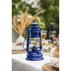 Feuerhand Sturmlaterne 'Baby Special 267', Blau, 26,5 X 13,5 X 15 Cm -Günstiges Gartenambiente Geschäft 3990100190 feuerhand sturmlaterne 2 121588