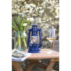 Feuerhand Sturmlaterne 'Baby Special 267', Blau, 26,5 X 13,5 X 15 Cm -Günstiges Gartenambiente Geschäft 3990100190 feuerhand sturmlaterne 3 121587