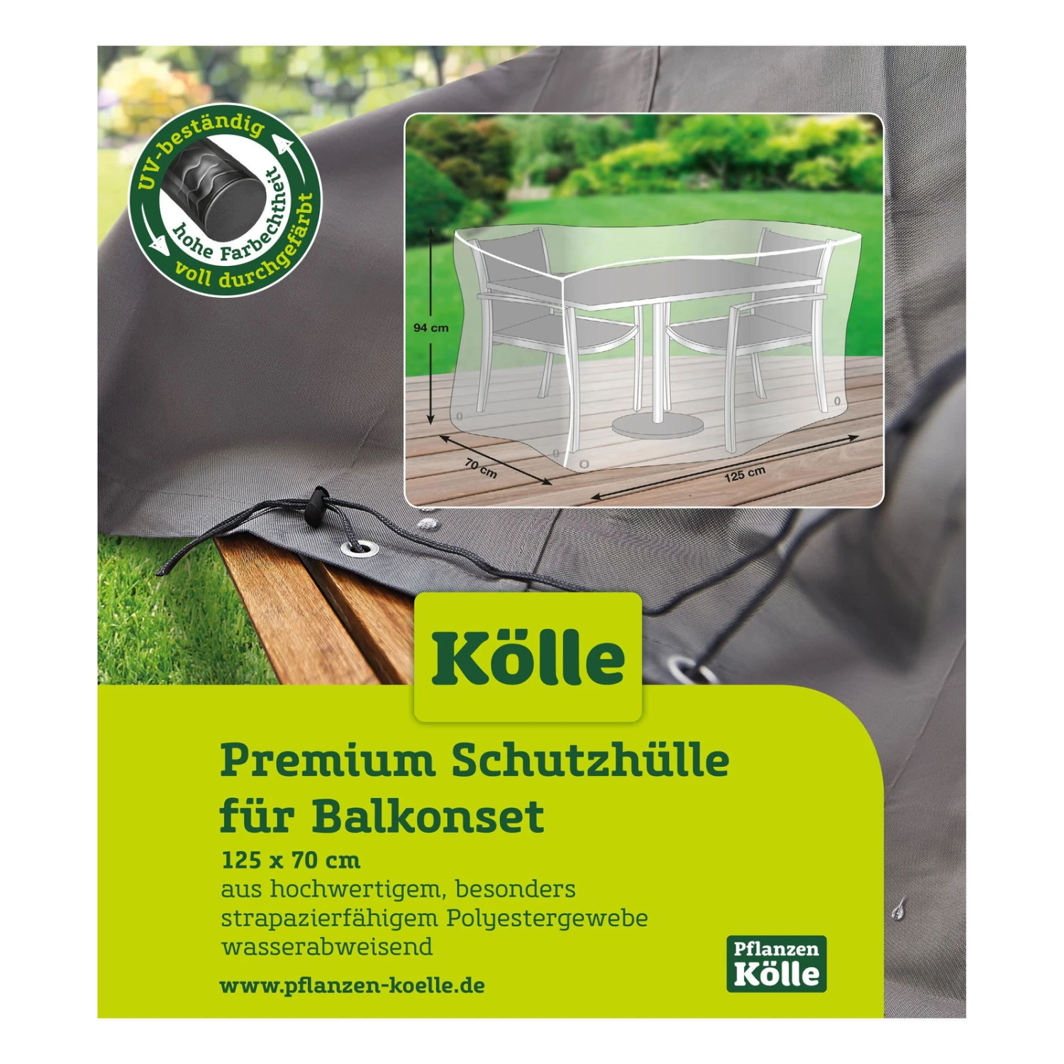 Kölle Premium Schutzhülle Für Balkonset 125x70 Cm 1 Kölle Premium Schutzhülle Für Balkonset 125x70 Cm