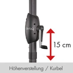 Doppler Kurbelschirm 'Basic Lift NEO', 250 X 200 Cm -Günstiges Gartenambiente Geschäft Basic Lift Neo 250x200 detail Hoehenverstellung 67419