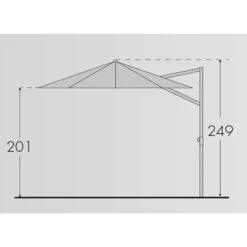 Doppler Pendelschirm 'Ravenna Smart 300', Um 360° Drehbar, Ø 300 Cm, Natur -Günstiges Gartenambiente Geschäft Ravenna smart 300 Abmessung 67463 1