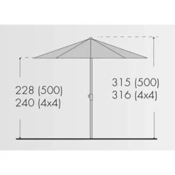 Doppler Sonnenschirm 'Telestar', Ohne Volant, Ø 500 Cm -Günstiges Gartenambiente Geschäft Sonnenschirm Telestar 500 abmessung 67468